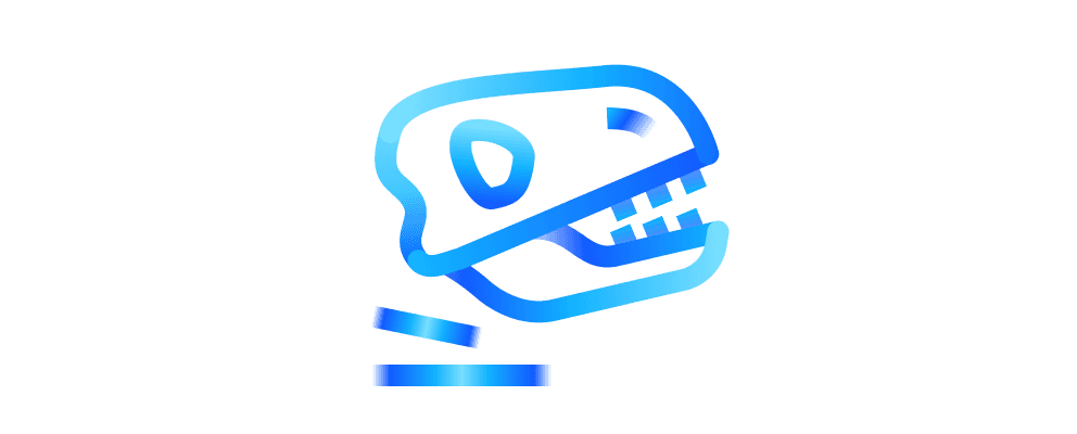Alexicon design — dinosaur skull