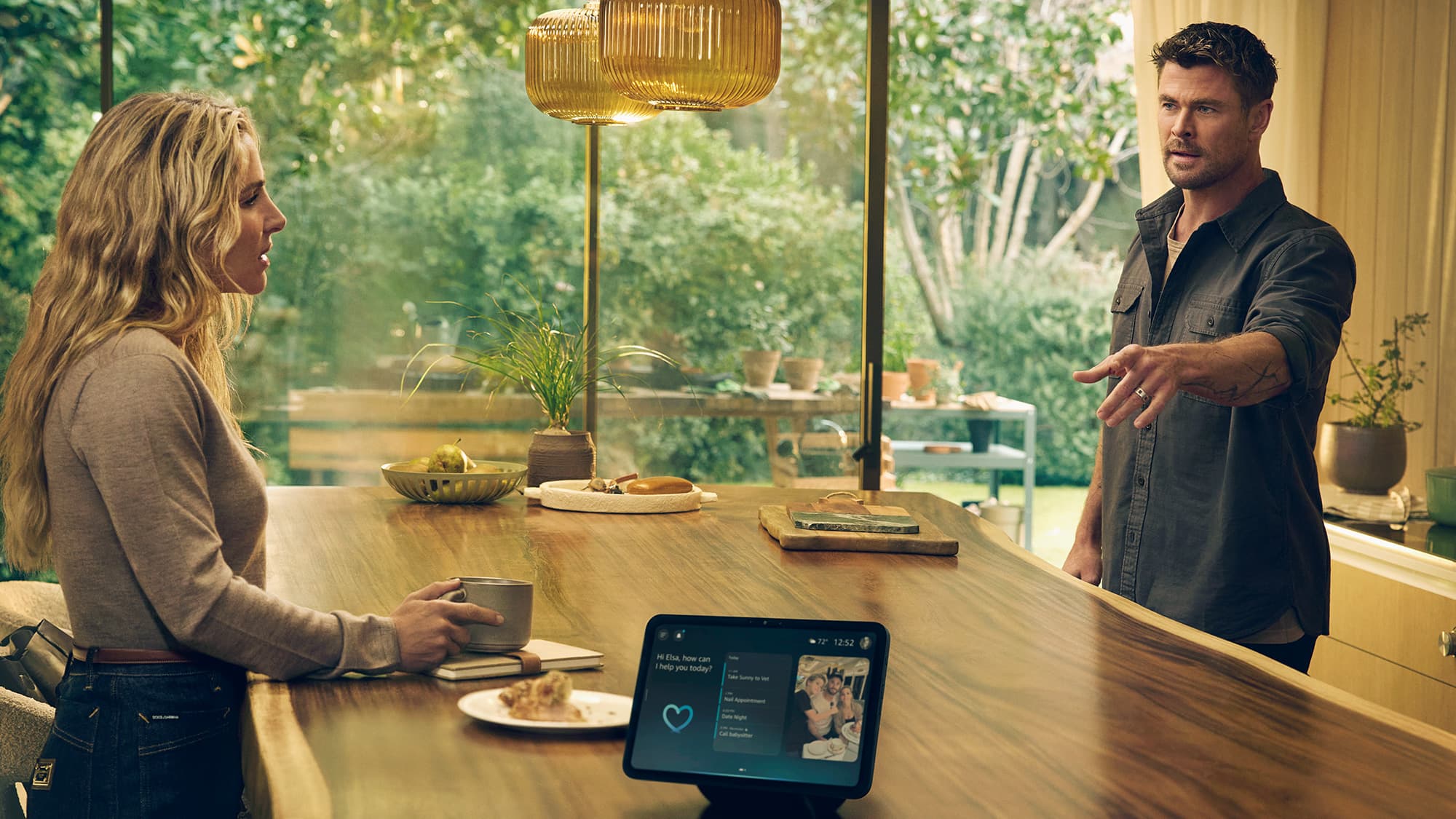 Still from the Alexa+ Super Bowl commercial