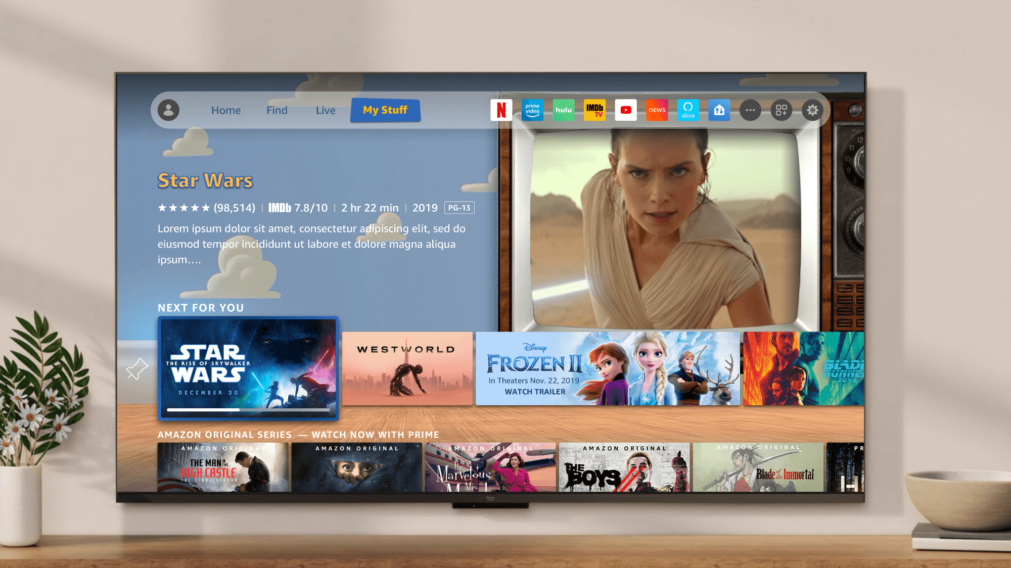 Fire TV theme design variation