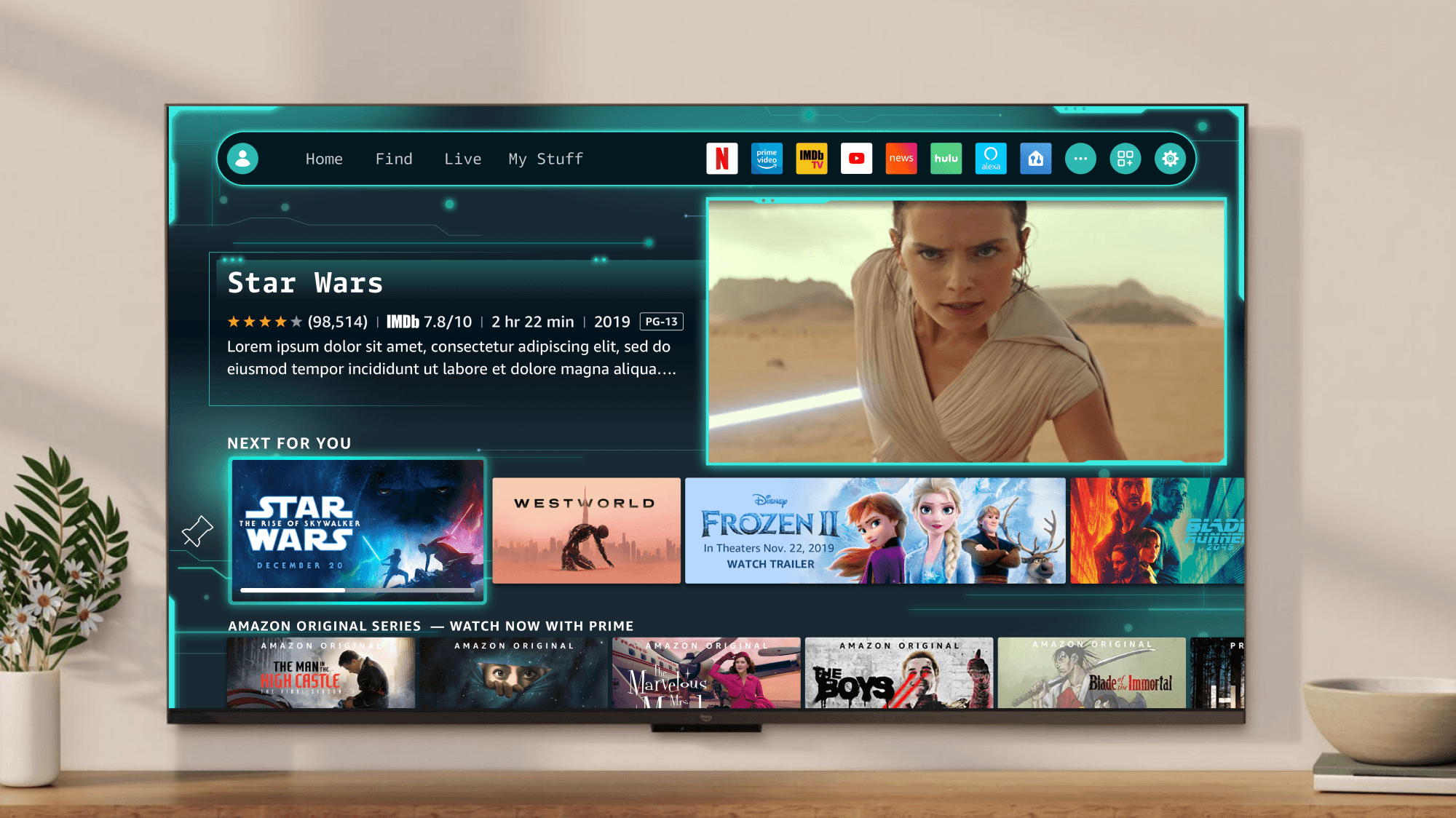 Fire TV theme design variation
