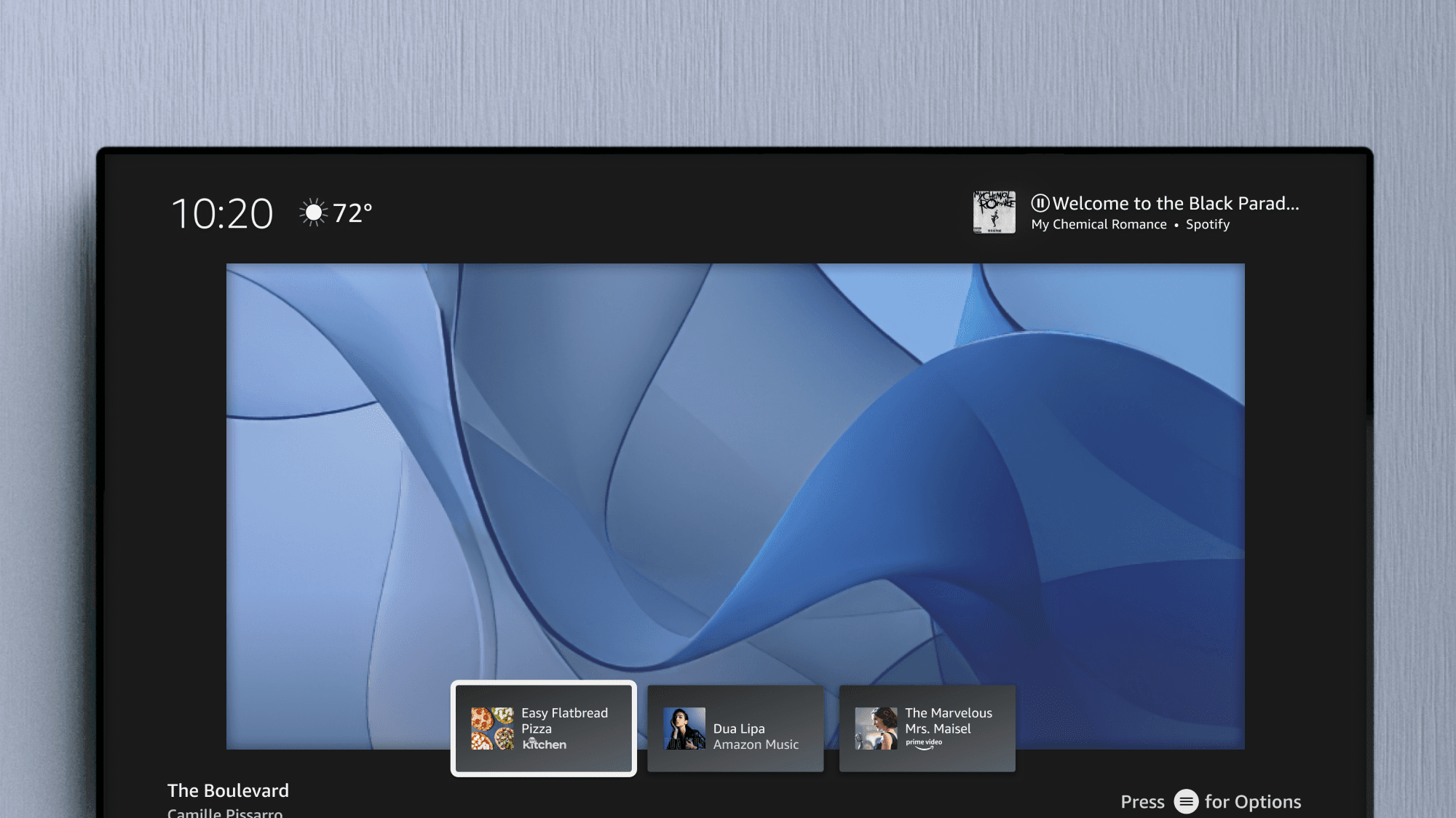 Fire TV Ambient Home with frames toggled on