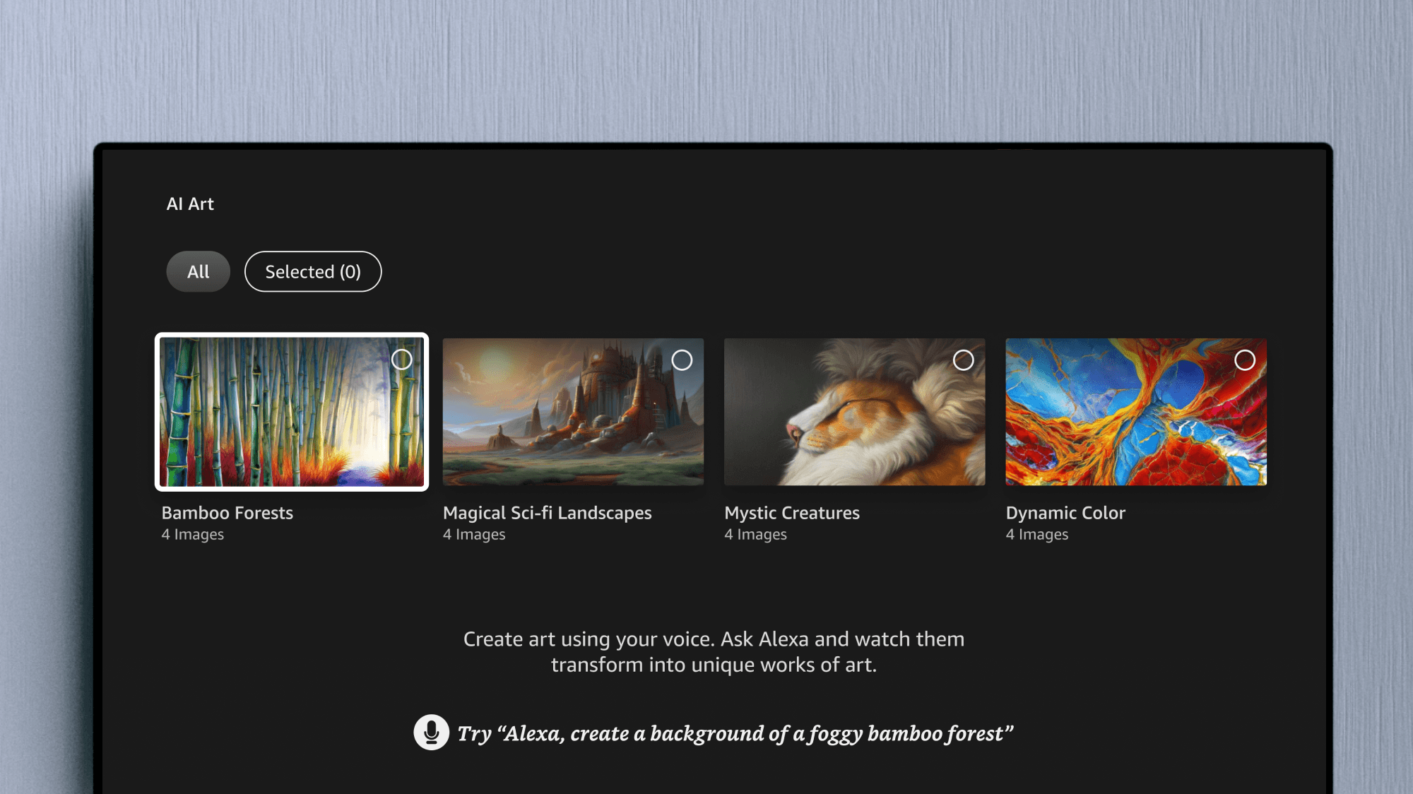 Fire TV image galleries of generated art