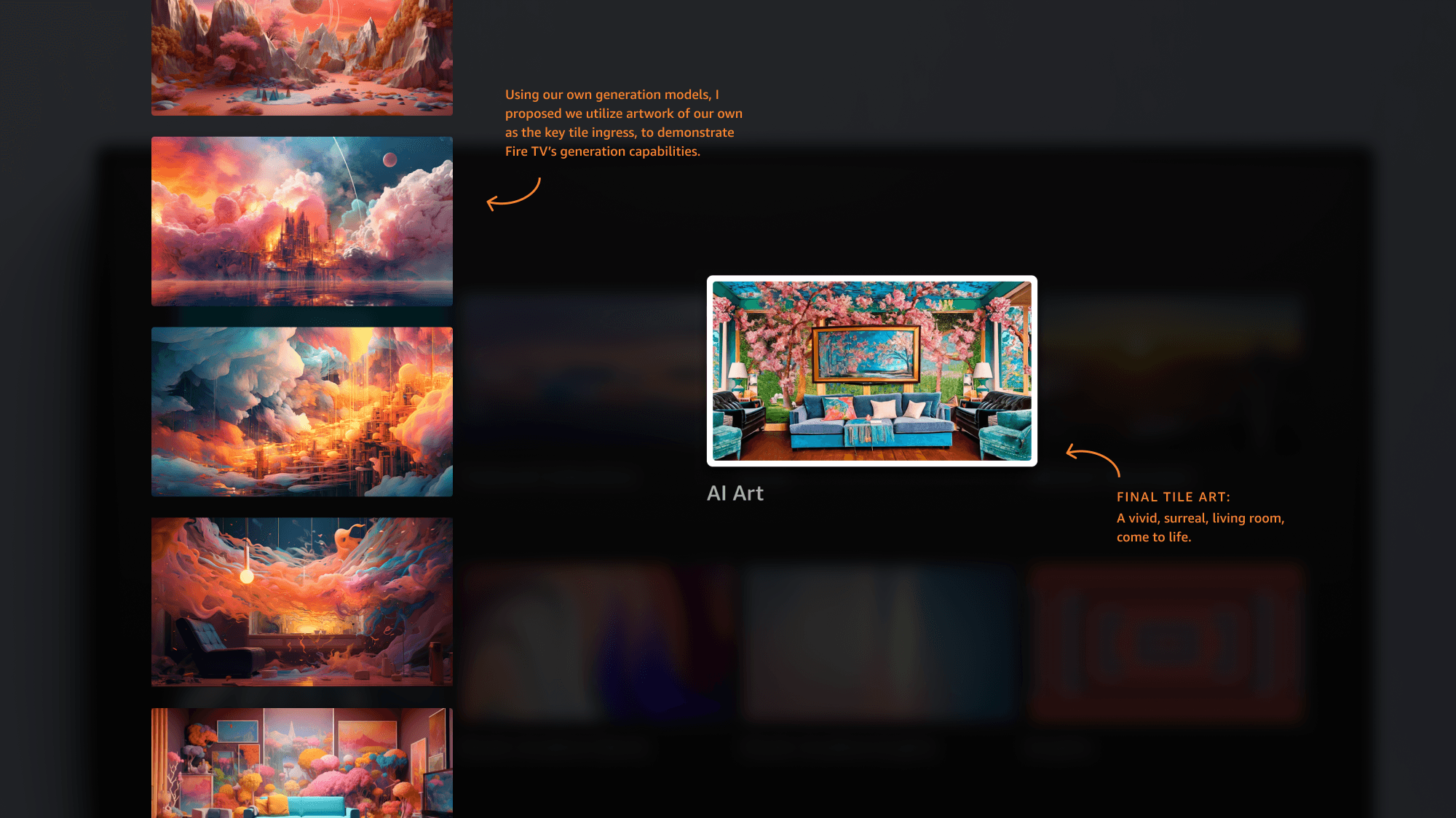 Experimentation with internal image generation models for Fire TV Ambient art