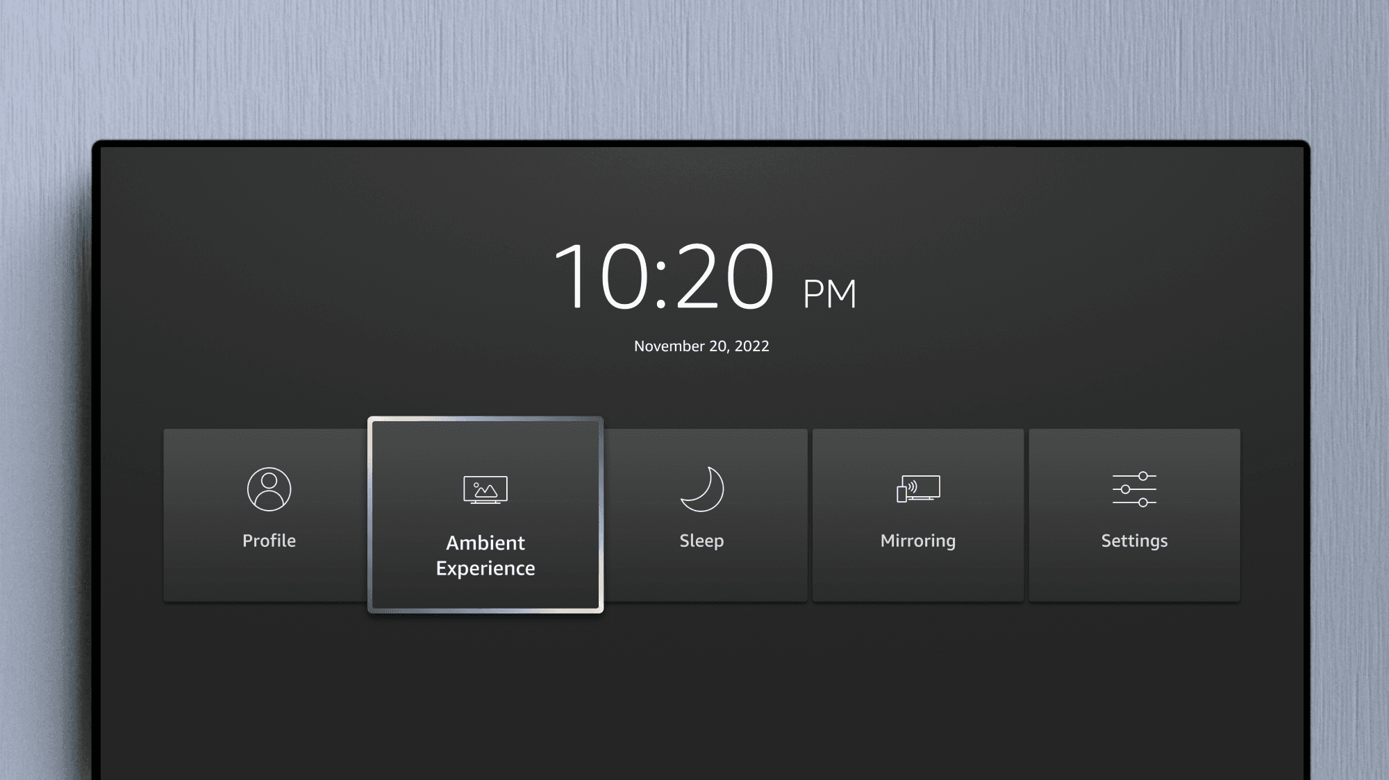Fire TV Ambient Settings & Preferences screen