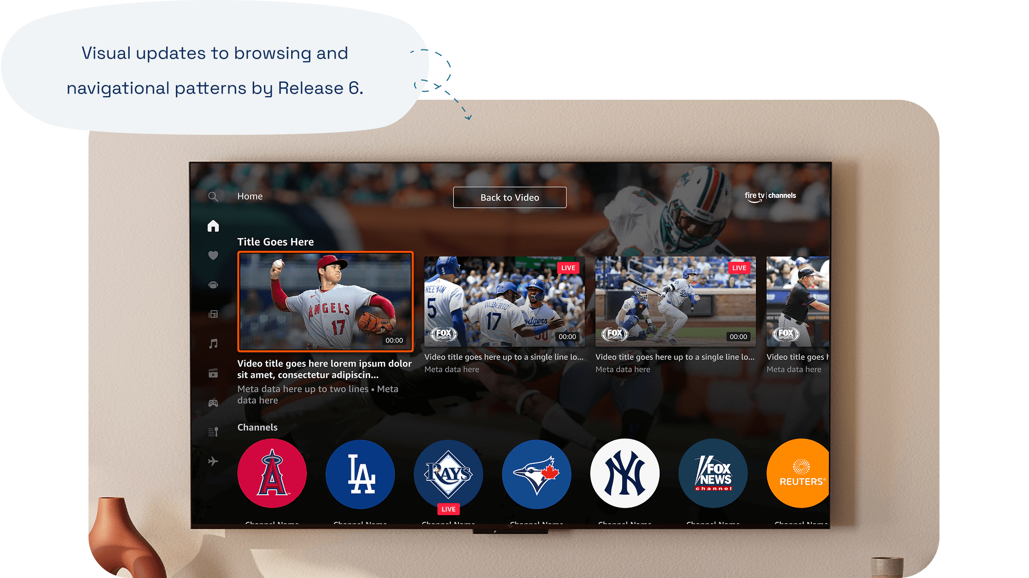Visual updates to browsing and navigational patterns by Release 6