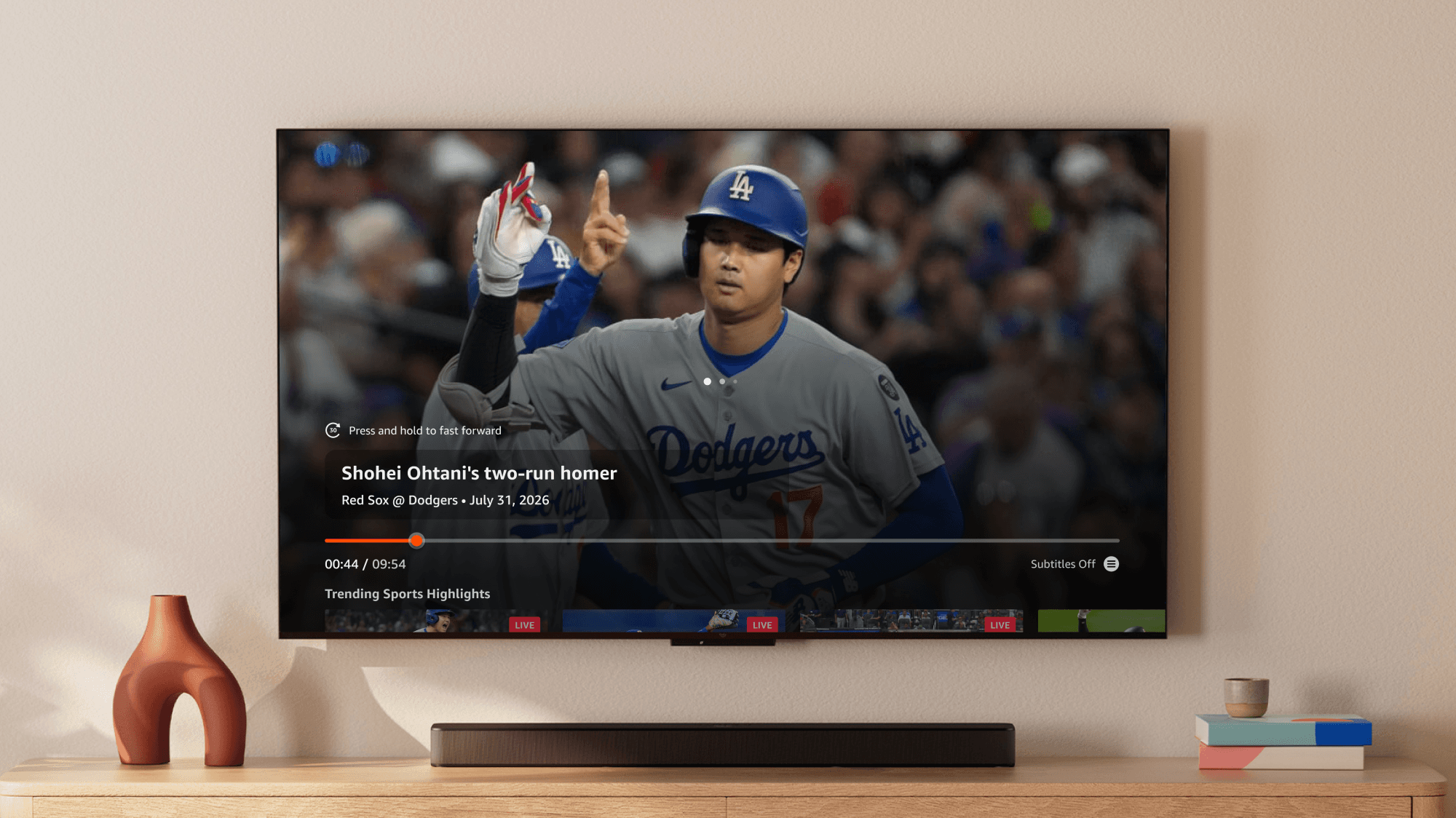 Fire TV Channels playback with focus on progress