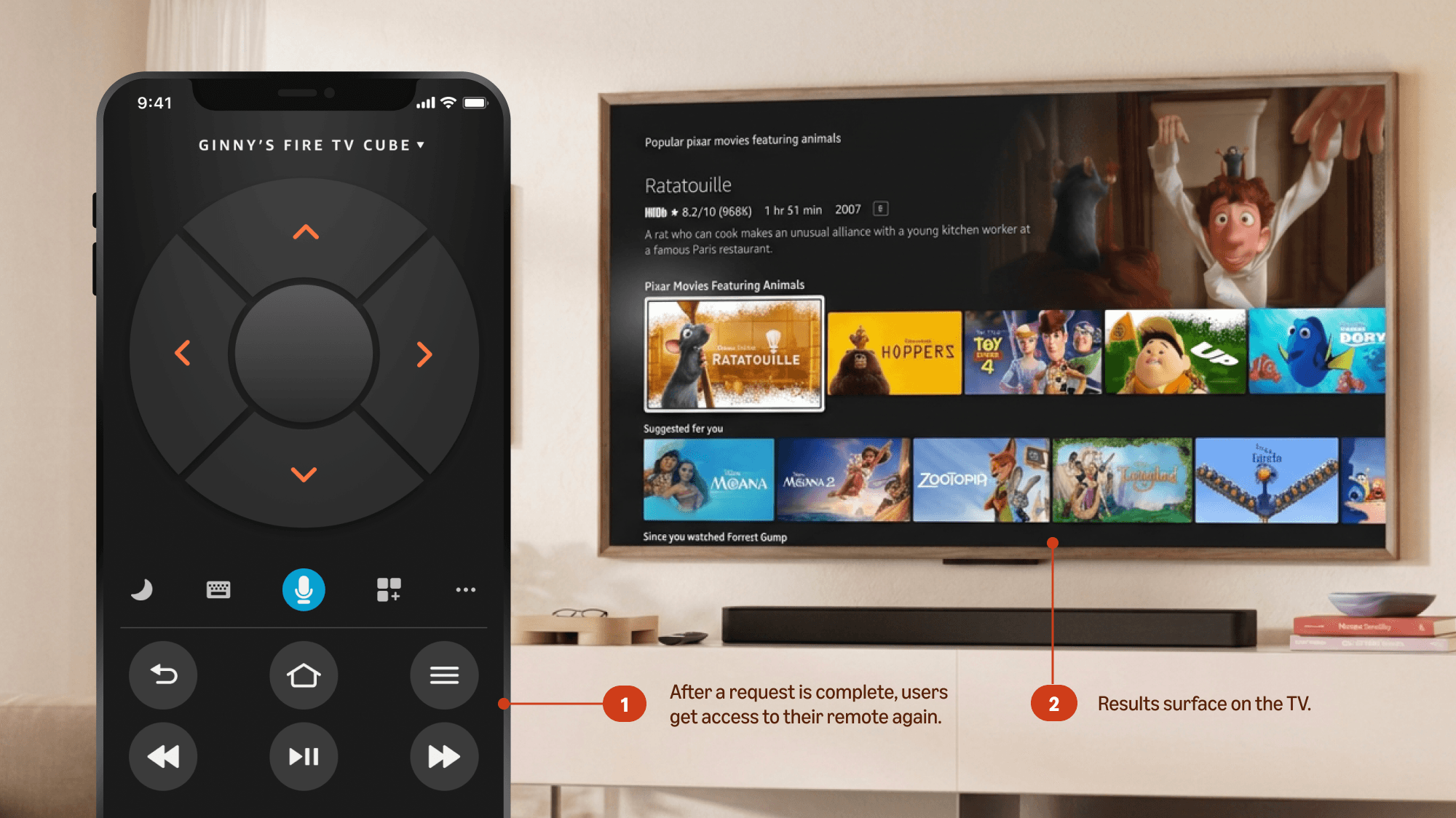 Alexa voice interaction on the Fire TV Mobile app