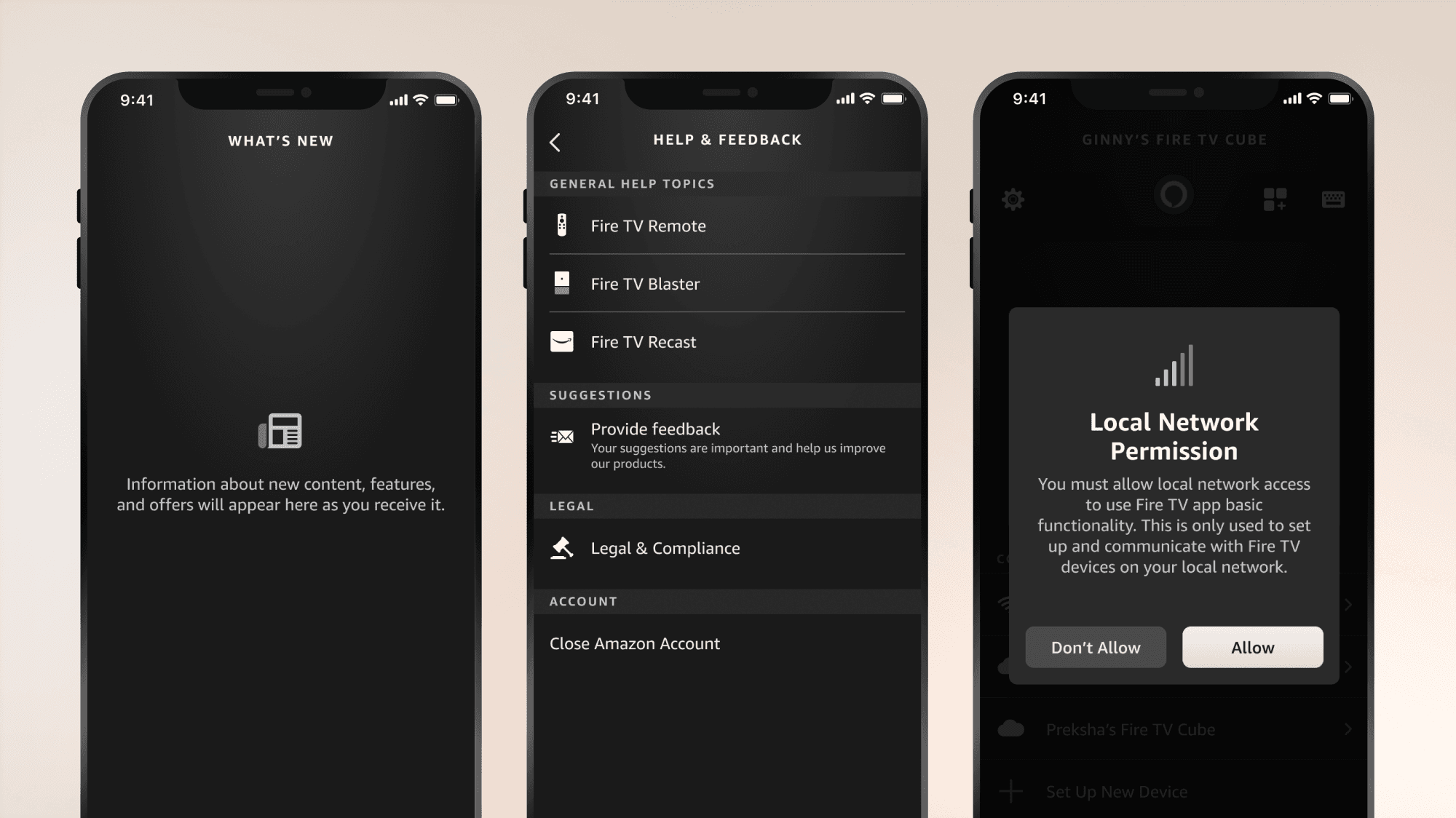 Fire TV Mobile app design system component scaled across devices