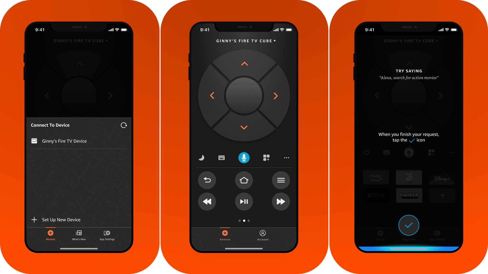 Fire TV Mobile virtual remote after the redesign