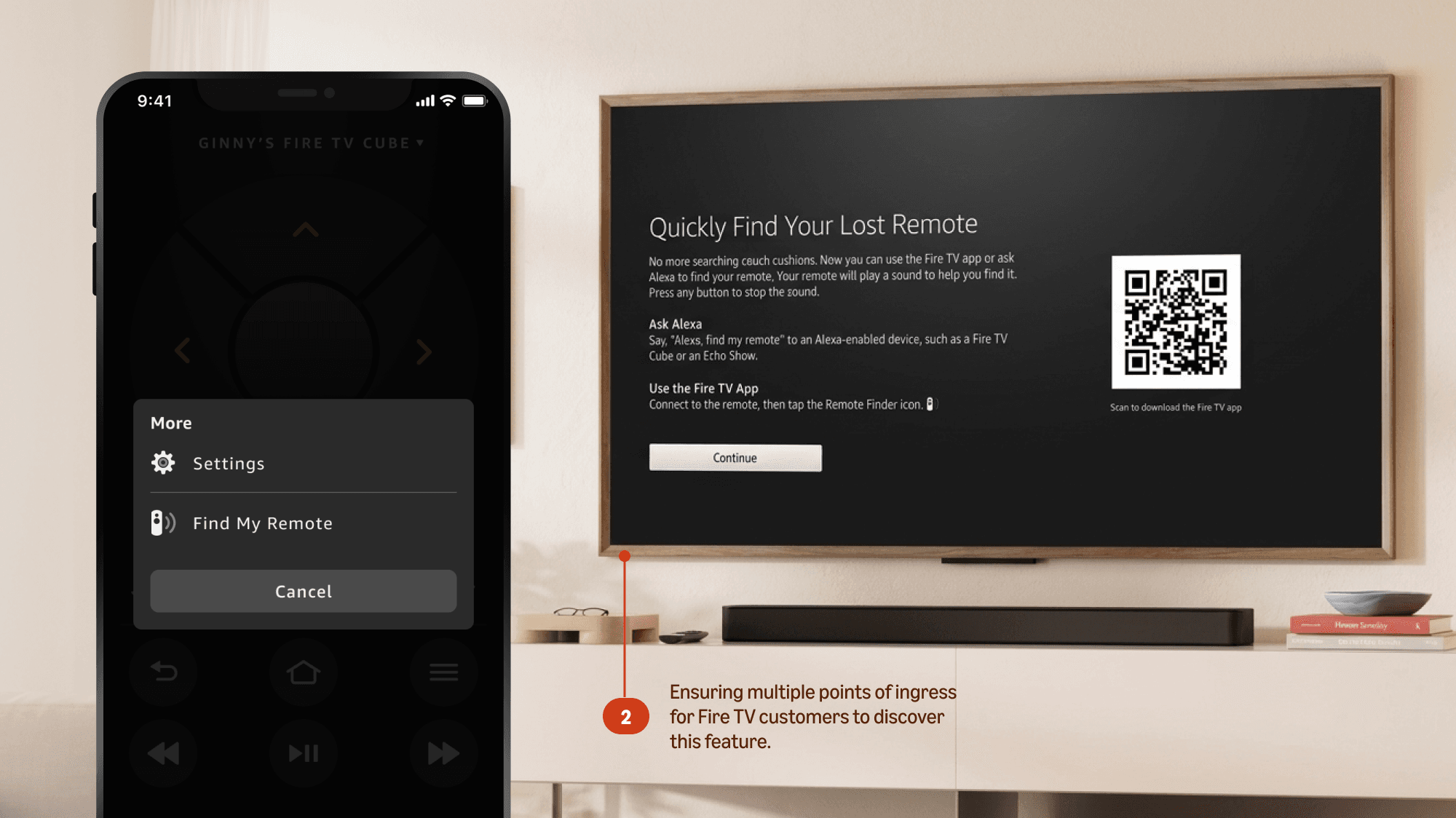 Find My Remote feature on the Fire TV Mobile app