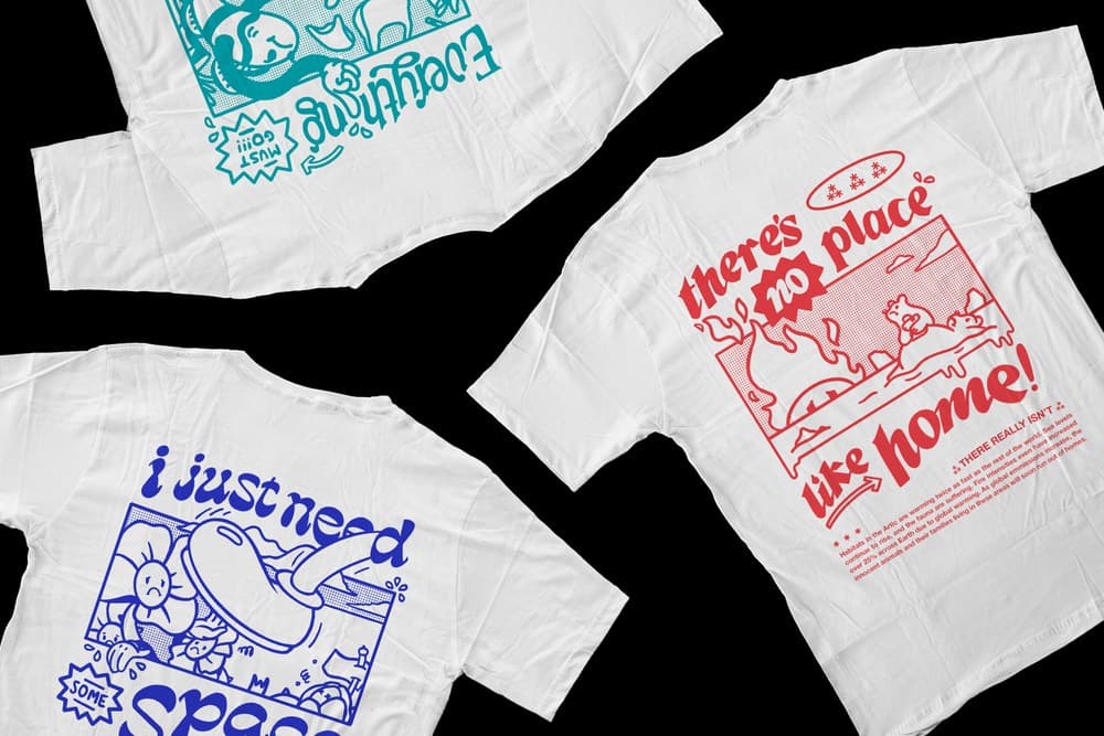 Illustrated tote bag prints