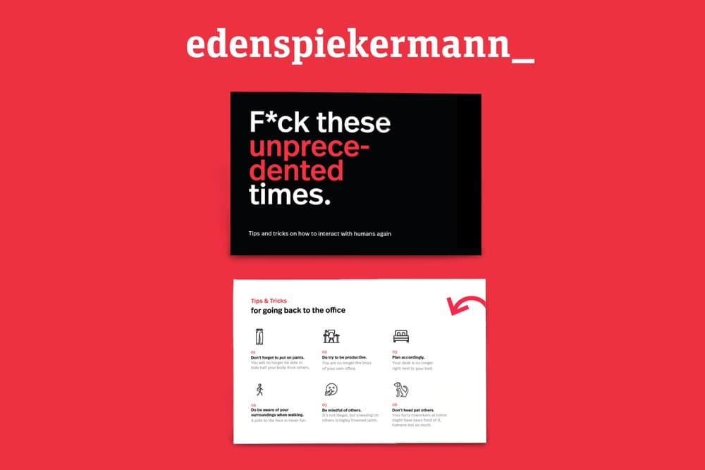 Eden Spiekermann “F*ck these unprecedented times” guide